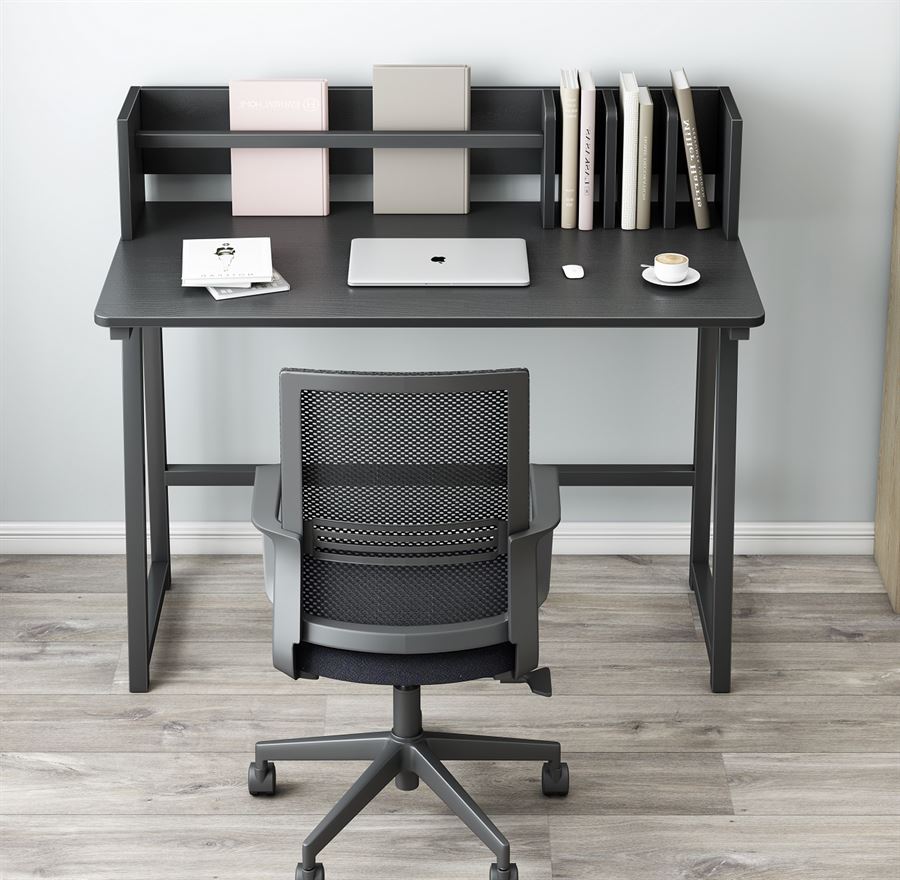 עמדת עבודה כולל מדפים ומקום אחסון ברוחב 80 ס