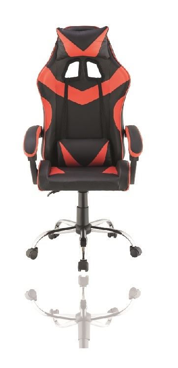 כסא גיימינג עם בסיס מתכת וגב גבוה דגם PRO3 צבע אדום מתצוגה ועודפים