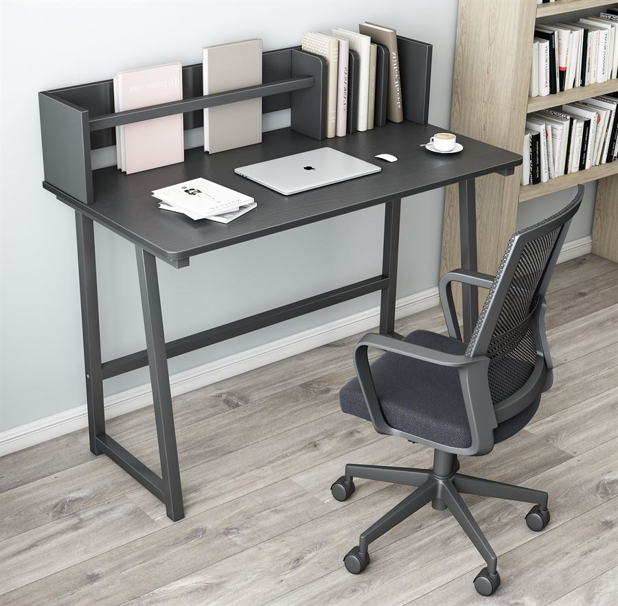 עמדת עבודה כולל מדפים ומקום אחסון ברוחב 80 ס