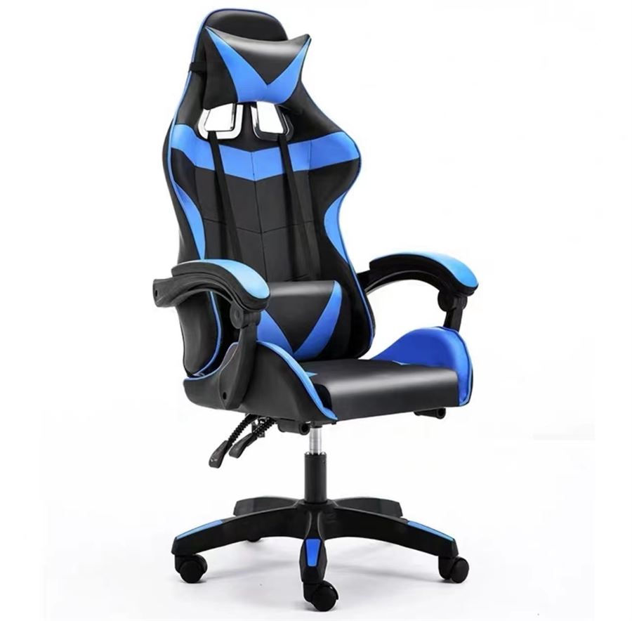 כיסא גיימרים איכותי דגם PRO7 עם שתי כריות תמיכה וגב גבוה בצבע אדום מתצוגה ועודפים