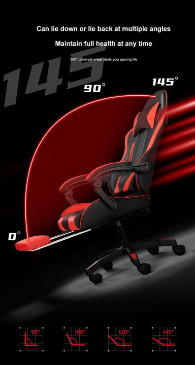 כסא גיימינג איכותי דגם PRO4 עם גב גבוה בצבע שחור ואדום מתצוגה ועודפים