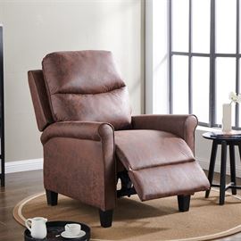 כורסת טלוויזיה ריקליינר מפוארת דגם LEONARDO צבע חום כהה מתצוגה ועודפים homeford