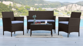 מערכת ישיבה לחצר ארבעה חלקים דגם ALEXANDRA מתצוגה ועודפים homeford