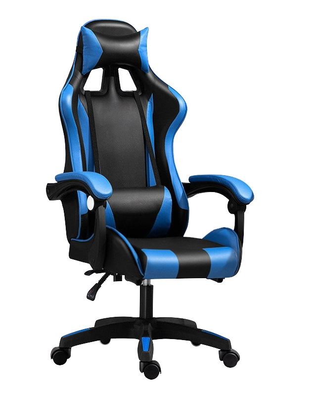 כסא גיימינג איכותי דגם PRO4 עם גב גבוה בצבע שחור מתצוגה ועודפים