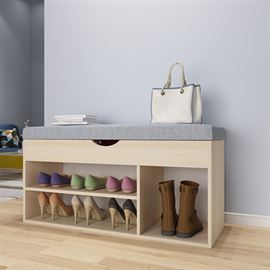 ספסל ישיבה עם מקום אחסון לנעליים דגם VERNON מתצוגה ועודפים homeford